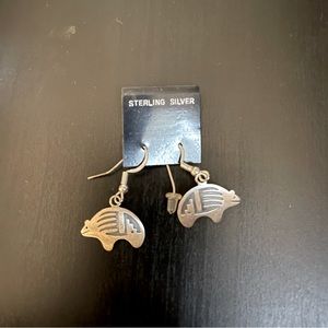 NWT Navajo Sterling Silver Southwest Bear Earrings